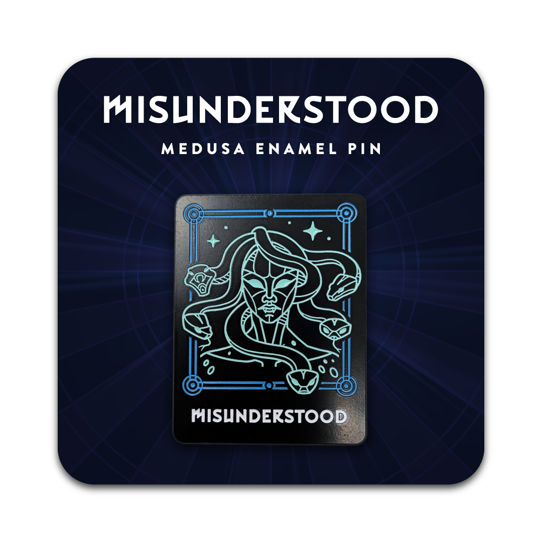 Misunderstood Enamel Pin: Medusa