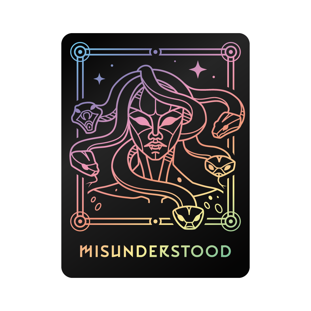 Misunderstood Sticker MISUNDERSTOOD Sticker: Medusa – Orange Nebula